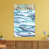 SeattleFish on Ice am Pike Place Markt Leinwanddruck (Insitu (Wohnzimmer))