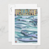 SeattleFish on Ice am Pike Place Markt Postkarte (Vorne/Hinten)