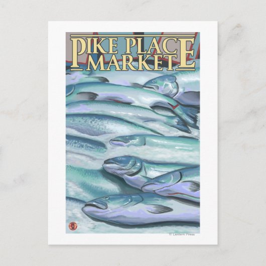 SeattleFish on Ice am Pike Place Markt Postkarte (Vorderseite)