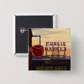 SeattlePike Place Market - Zeichen und Wasser Button (Vorne & Hinten)