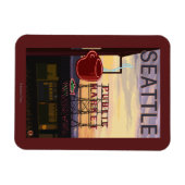 SeattlePike Place Market - Zeichen und Wasser Magnet (Horizontal)