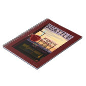 SeattlePike Place Market - Zeichen und Wasser Notizblock (Linke Seite)