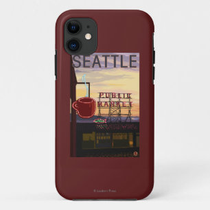 SeattlePike Platz-Markt-Zeichen und Wasser-Ansicht Case-Mate iPhone Hülle