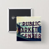 Seattles Pikes Place Market Button (Vorne & Hinten)
