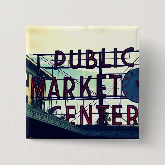 Seattles Pikes Place Market Button (Vorderseite)