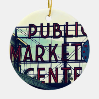 Seattles Pikes Place Market Keramik Ornament