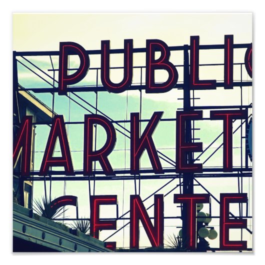 Seattles Pikes Place Markt Fotodruck (Vorne)