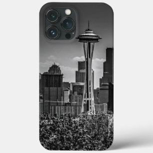 Seattleskyline-moderne Foto-Schwarzweiss-Kunst Case-Mate iPhone Hülle