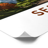 Seatttle Washington Travel Print Poster (Ecke)