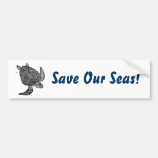 SeaTurtle, retten unsere Meere! Autoaufkleber