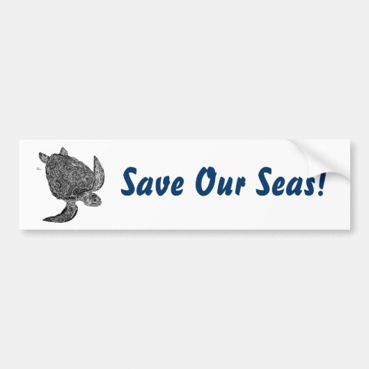 SeaTurtle, retten unsere Meere! Autoaufkleber (Vorne)