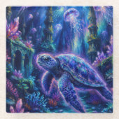 SeaTurtleFantasy Glasuntersetzer (Vorderseite)
