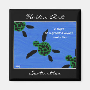 Seaturtles Haiku-Kunst-Magnet Magnet