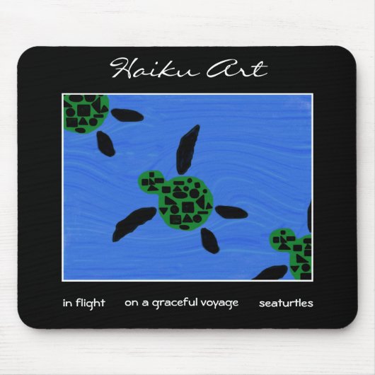Seaturtles Haiku-Kunst Mousepad (Vorne)