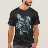 Seaurtleurquoise Ocean Waves T-Shirt (Vorderseite)
