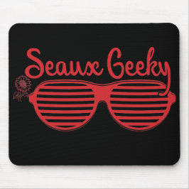 Seaux Geeky Chic Girly Fashionista Mousepad