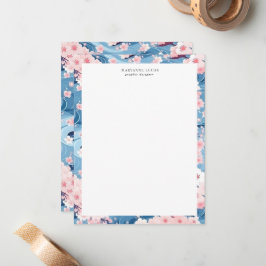 Seavy Waves Sakura Elegante Flora Mitteilungskarte