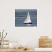 Seaward Sailboat Poster Print (Küche)