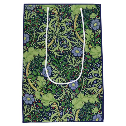 Seaweed art nouveau design by William Morris Mittlere Geschenktüte (Rückseite)