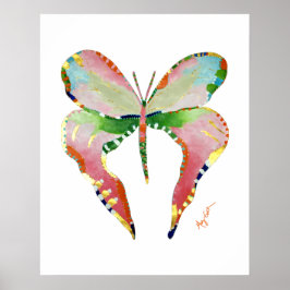 Seaweed Butterfly Print Poster