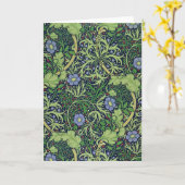 Seaweed cobalt thyme - William Morris Karte (Gelbe Blume)