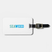 Seaweed Gepäckanhänger mit Lederband (Vorderseite horizontal)