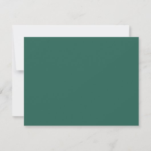 Seaweed Green Wavy Frame Note Card Einladung (Rückseite)