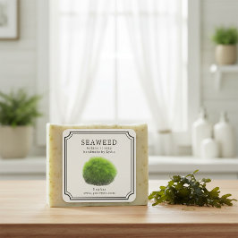 Seaweed Handmade Soap Label Quadratischer Aufkleber