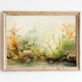Seaweed Kelp Garden Aquarell Print Poster