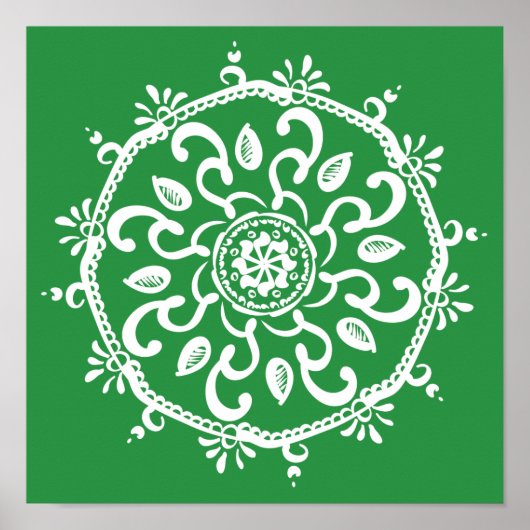 Seaweed Mandala Poster (Vorne)