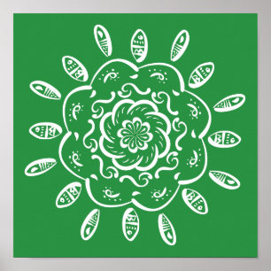 Seaweed Mandala Poster