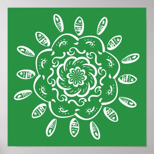 Seaweed Mandala Poster (Vorne)