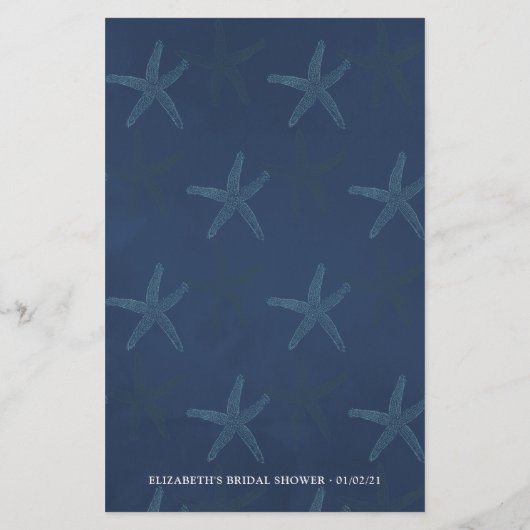 Seaweed Nautical Show Bingo Game (Rückseite)