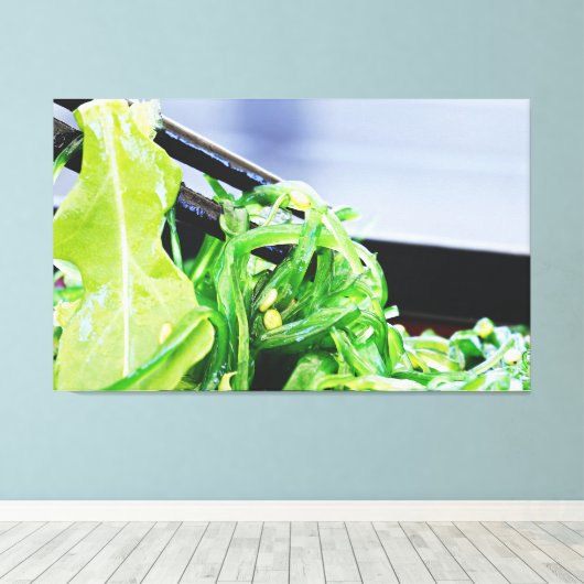 SEAWEED SALAD JAPANESE ART DRUCKSTRETCHED LEINWAND (Insitu (Holzboden))