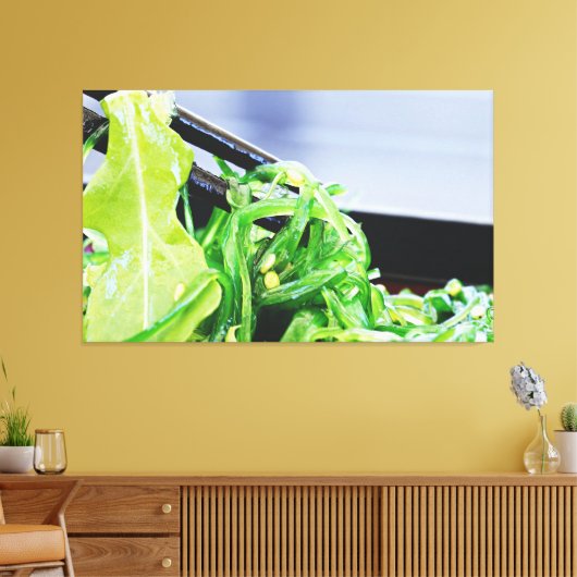 SEAWEED SALAD JAPANESE ART DRUCKSTRETCHED LEINWAND (Insitu (Wohnzimmer))