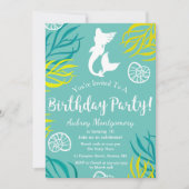 Seaweed & Seashells Meerjungfrau Geburtstag Einladung (Vorderseite)