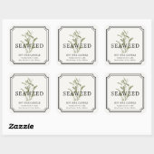 Seaweed Soy Wax Candle Label Quadratischer Aufkleber (Blatt)