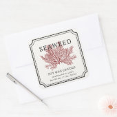 Seaweed Soy Wax Candle Label Quadratischer Aufkleber (Umschlag)