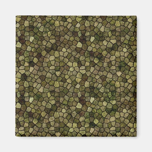 Seaweed und Juniper Cobbled Patchwork Terrazo Magnet (Vorne)
