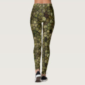 Seaweed und Juniper Cobbled Patchwork Terrazo Patt Leggings (Rückseite)