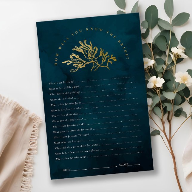 Seaweed wie gut Sie Bridge Brautparty Game kennen (Von Creator hochgeladen)