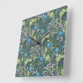 Seaweed, William Morris Quadratische Wanduhr (Winkel)