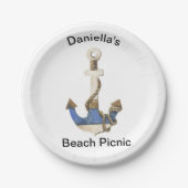 Seaworthy Anchor Beach Picnic Paper Plate Pappteller