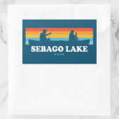 Sebago Lake Maine Canoe Rechteckiger Aufkleber (Tasche)