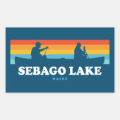 Sebago Lake Maine Canoe Rechteckiger Aufkleber (Vorderseite)