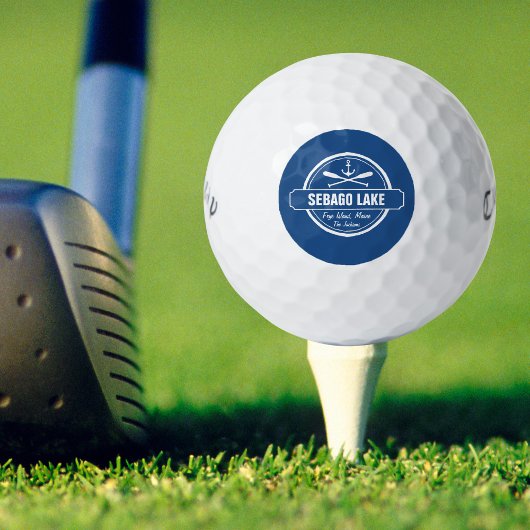 Sebago Lake Maine Personalisiert Town und Name Golfball