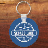 Sebago Lake Maine Personalisiert Town und Name Schlüsselanhänger (Rückseite)