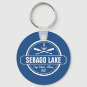 Sebago Lake Maine Personalisiert Town und Name Schlüsselanhänger (Rückseite)