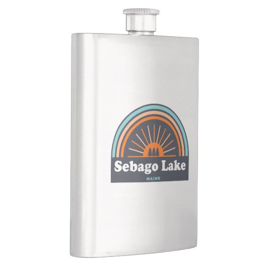 Sebago Lake Maine Rainbow Flachmann (Rechts)