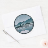 Sebago Lake Maine Reflection Runder Aufkleber (Umschlag)